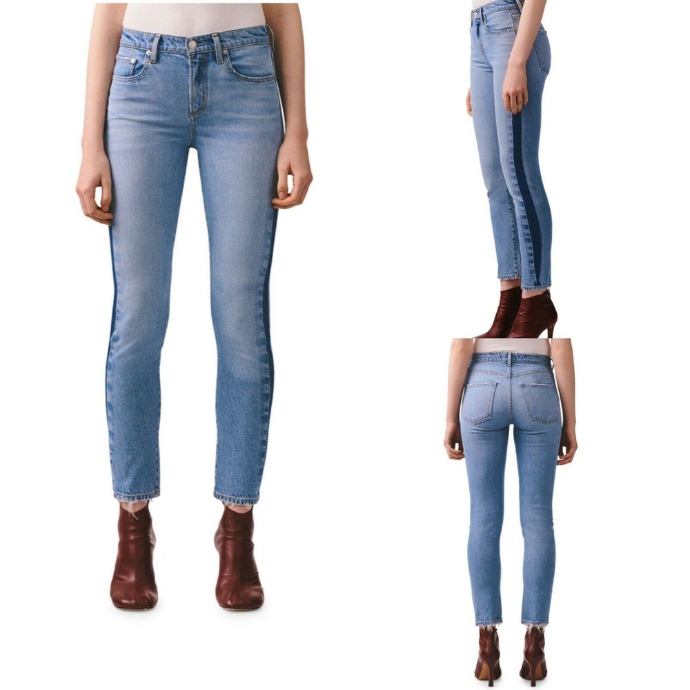 Agolde Toni  Mid Rise Slim Straight Cropped Jeans